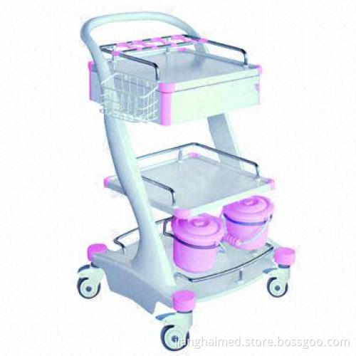 Hospital cart, made of ABS plastic, CE/ISO9001 and 13485 certified, optional colour